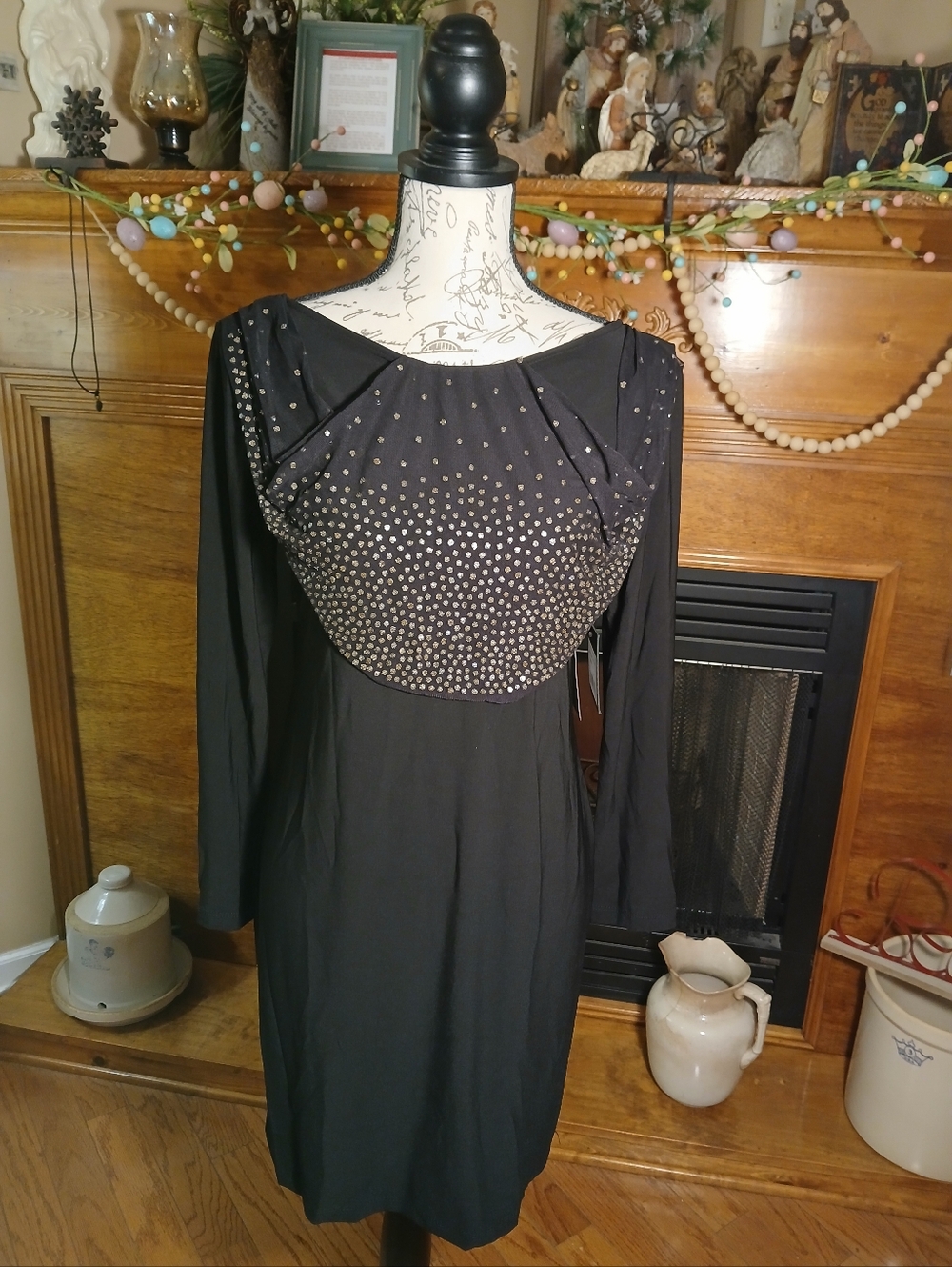 MARINA Cowl Neck Sheath Dress